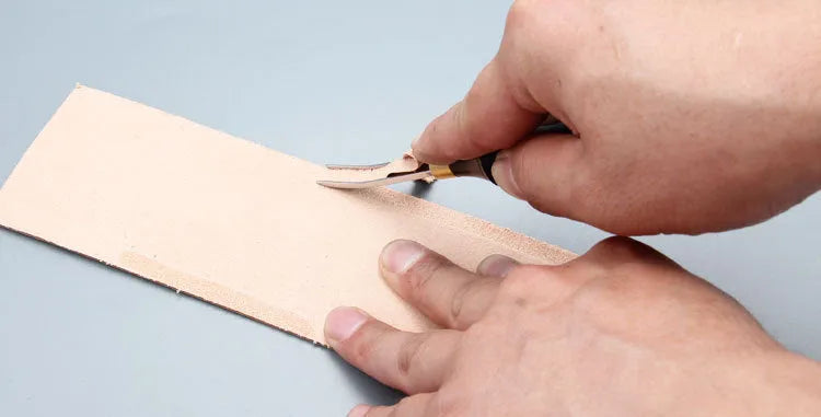Leather hairdressing hand tools with sectional cutting wide shovel edge and drum shovel thinner