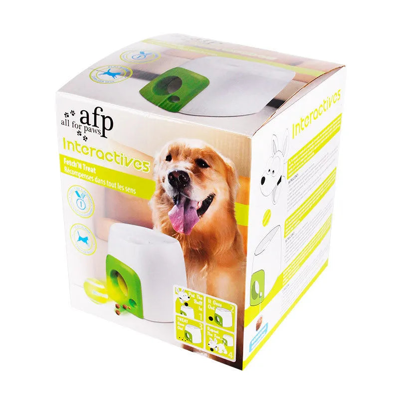 Green ABS plastic pet dog baseball food reward machine interactive treat dispenser