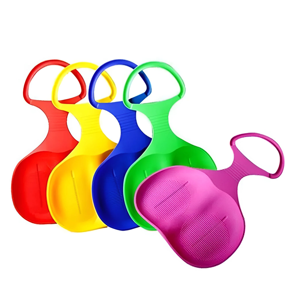 Thickened new plastic snowboard with stripe design in multiple colours for snow grass and sand skiing