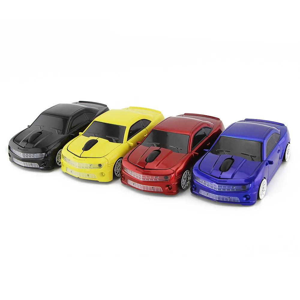 Creative Camaro Hornet wireless car mouse in yellow with 1600DPI optical sensor and USB receiver