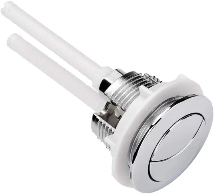 38mm round white double flush button for a one-piece toilet tank
