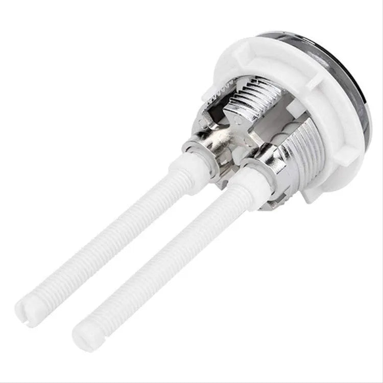 38mm round white double flush button for a one-piece toilet tank
