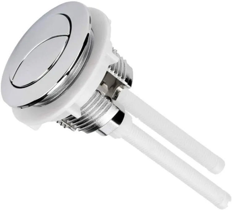 38mm white ABS plastic double button toilet flush accessory for round cisterns.
