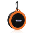 Waterproof portable Bluetooth speaker in white, blue black, red silver grey, or orange green with TF card slot and USB port.