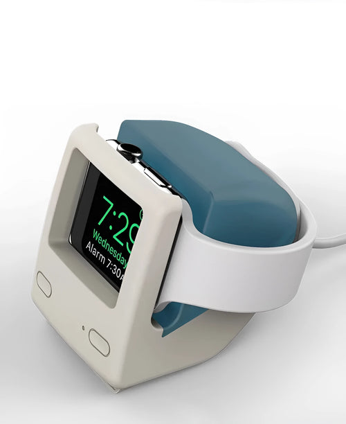 Mint green silicone Apple Watch charging stand for 38mm to 44mm