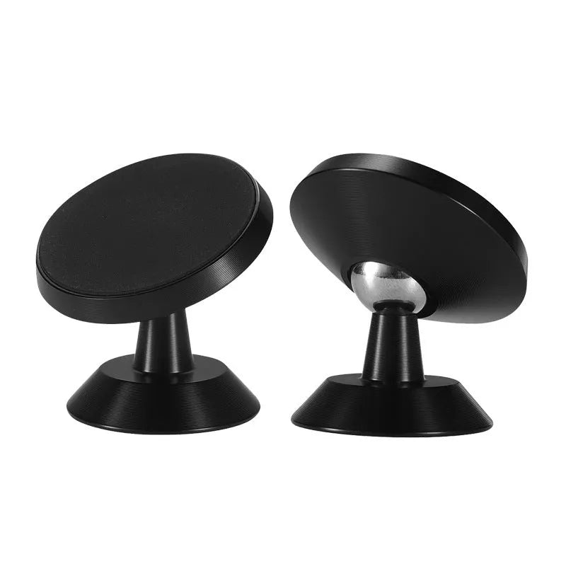 Universal magnetic car phone holder showing black, silver and gold colour options