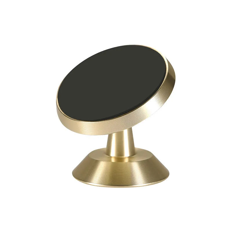 Universal magnetic car phone holder showing black, silver and gold colour options