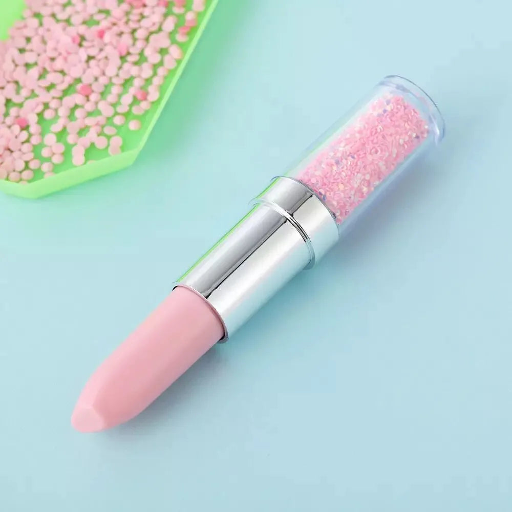 Diamond painting tool drill pen set for 5D diamond embroidery in green, pink, or purple colours