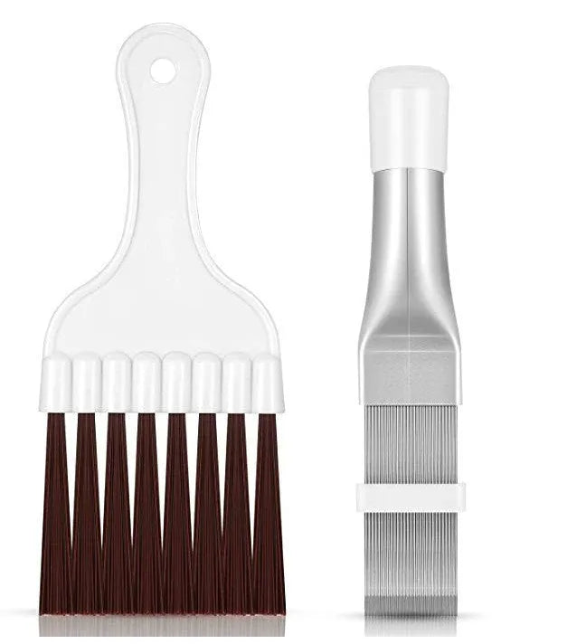 Stainless steel air conditioner fin cleaning brush and metal comb tool for radiator maintenance