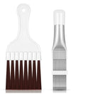 Stainless steel air conditioner fin cleaning brush and metal comb tool for radiator maintenance