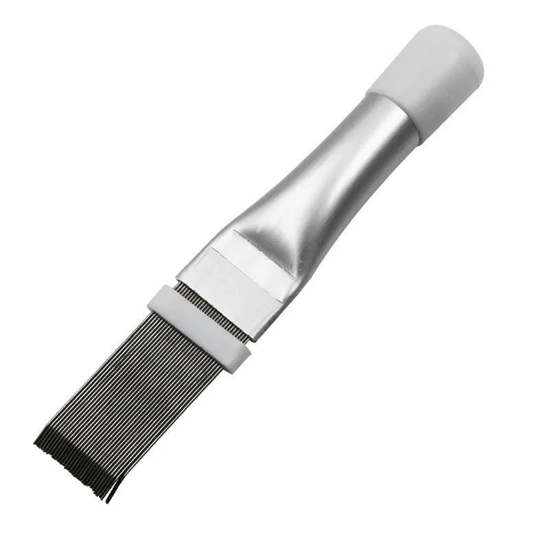 Stainless steel air conditioner fin cleaning brush and metal comb tool for radiator maintenance