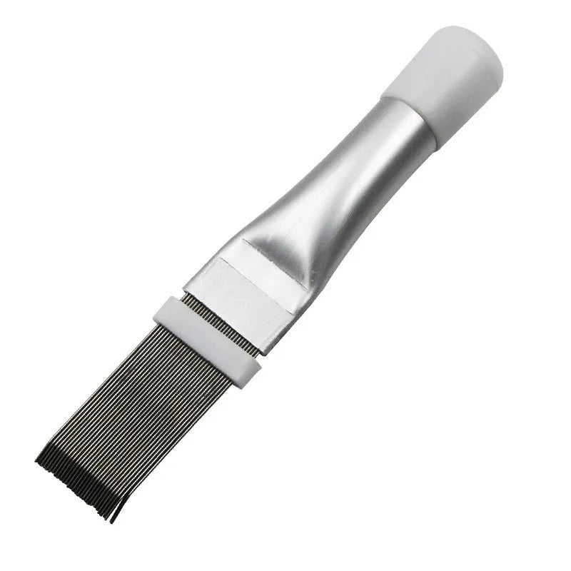 Stainless steel air conditioner fin cleaning brush and metal comb tool for radiator maintenance