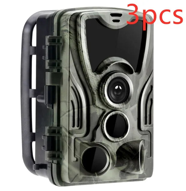 Green cellular trail camera for remote deer and game monitoring with display screen