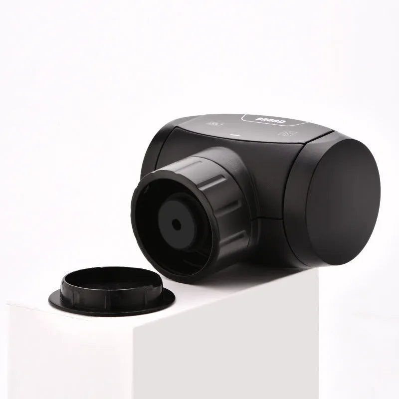 Black electric wine vacuum stopper with a separate manual pump for preserving red and white wine.