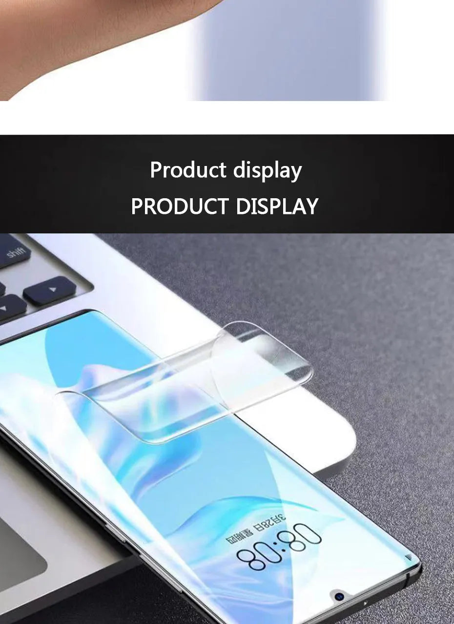 Three hydrogel screen protectors for Huawei and Honor smartphones in PET film