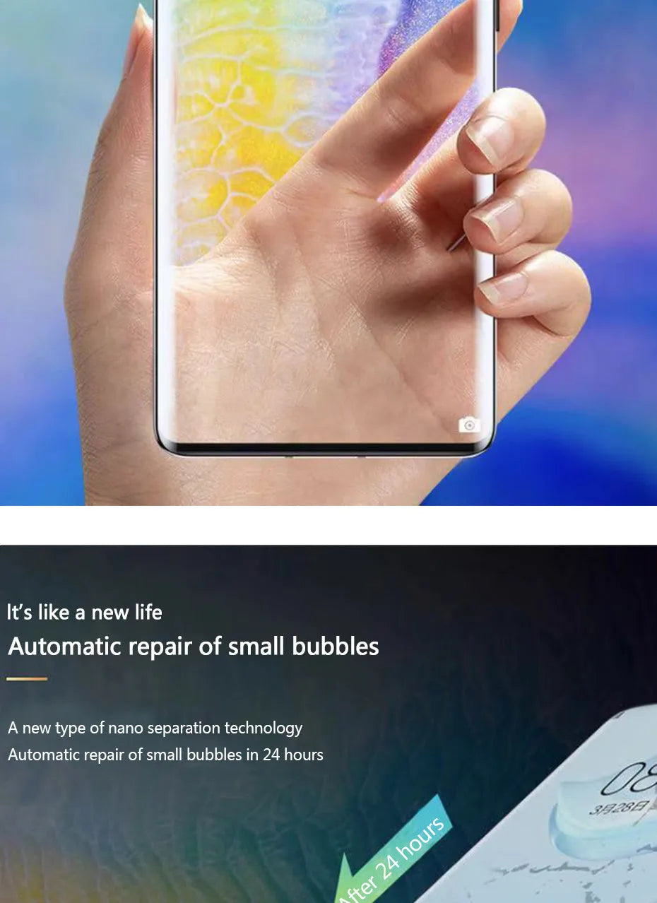 Three hydrogel screen protectors for Huawei and Honor smartphones in PET film
