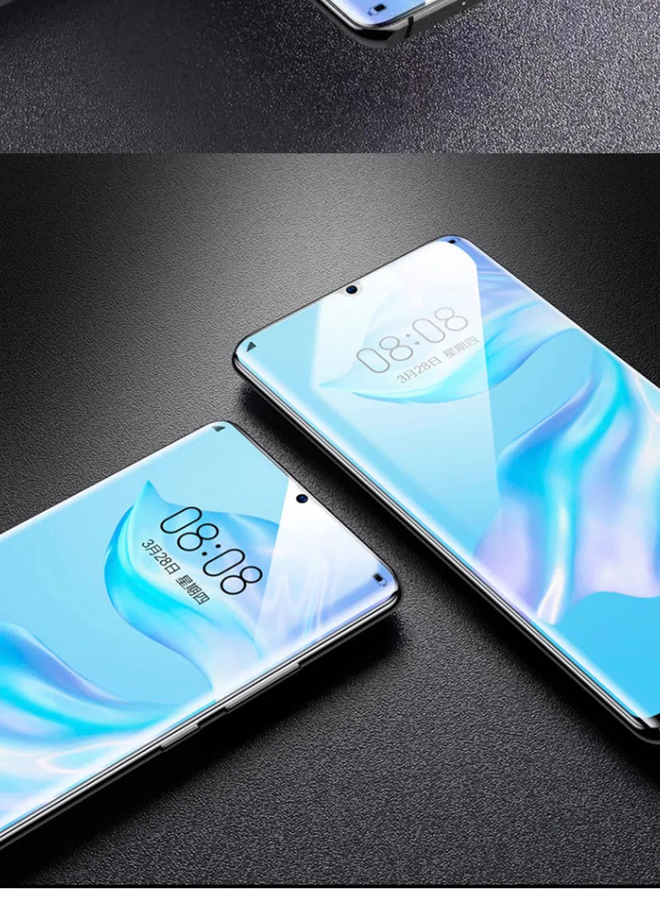 Three hydrogel screen protectors for Huawei and Honor smartphones in PET film