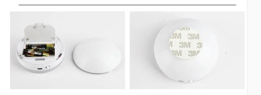 Wireless motion sensor LED light with USB charging cable for cupboards and hallways