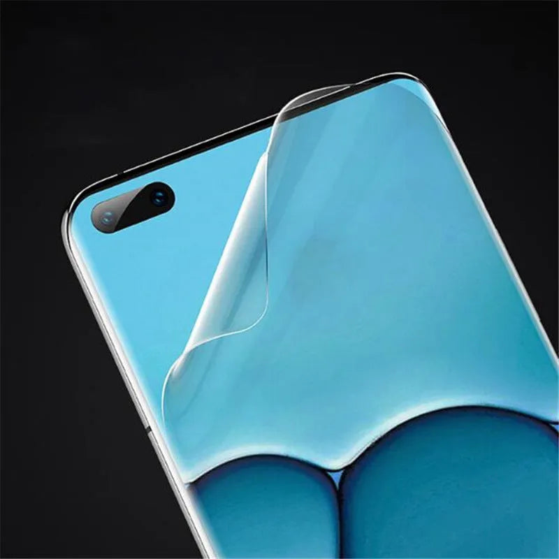 Three hydrogel screen protectors for Huawei and Honor smartphones in PET film