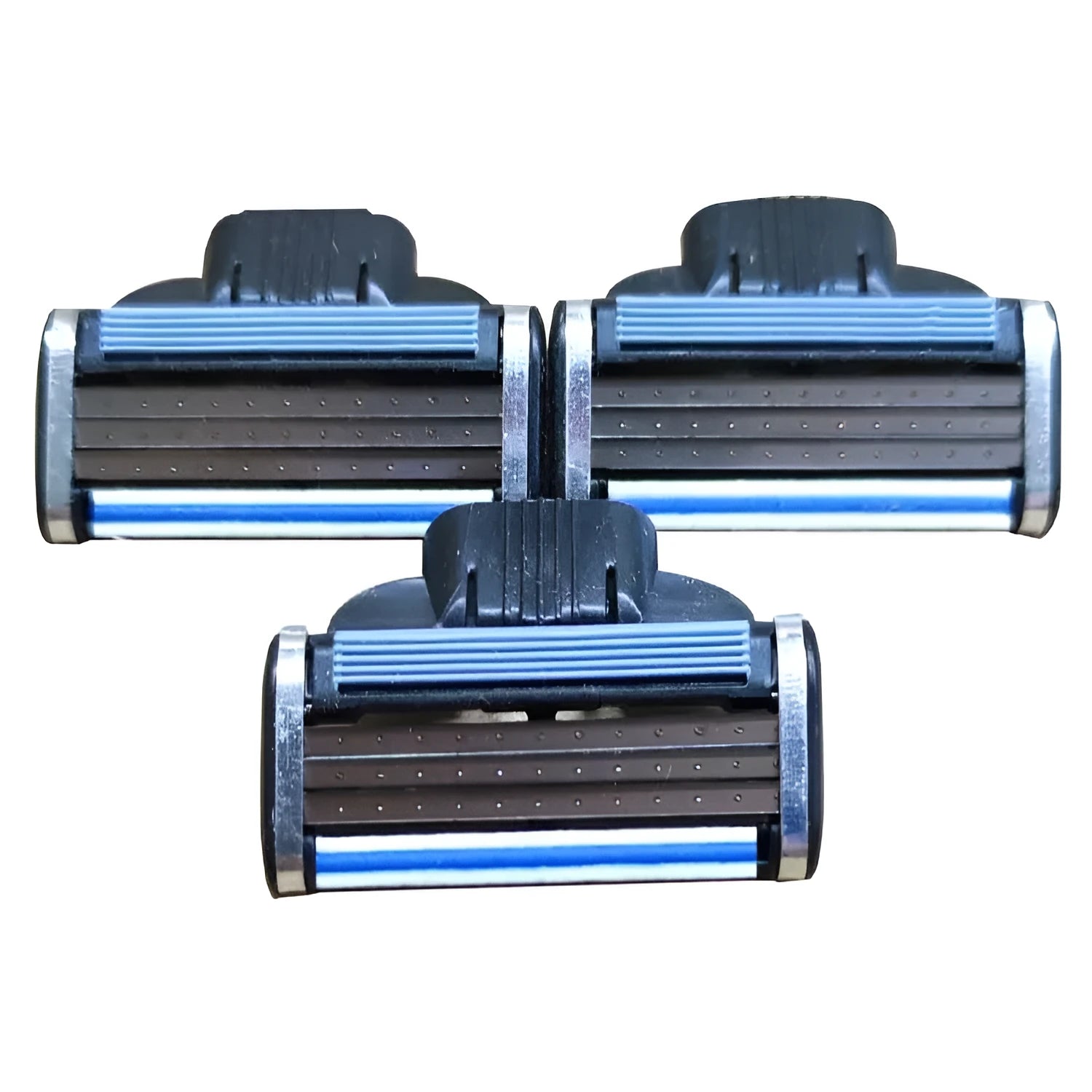 Gillette Front Speed 3 razor blade pack showing eight blue-handled replacement cartridges
