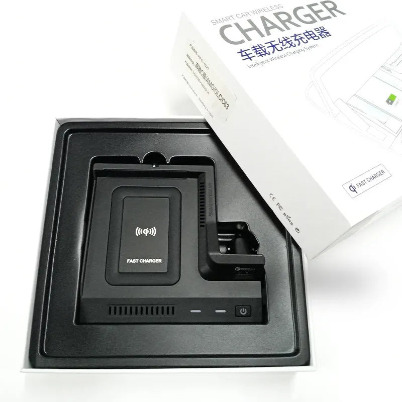 Car wireless charging board ABS 21x21x6.1cm black for Mercedes-Benz