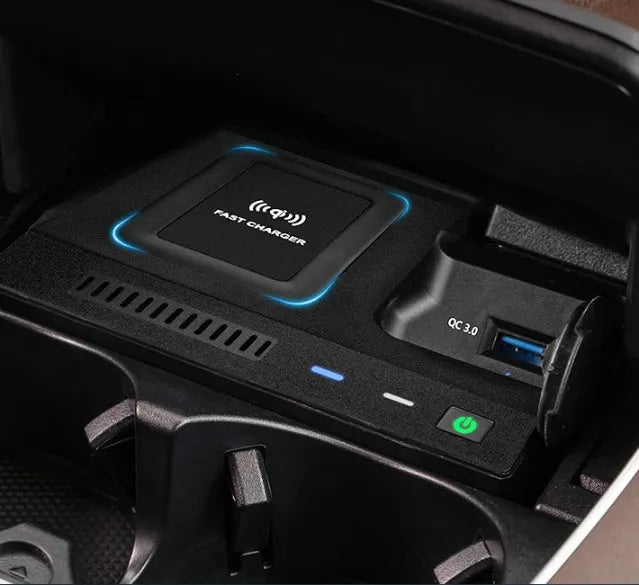 Car wireless charging board ABS 21x21x6.1cm black for Mercedes-Benz