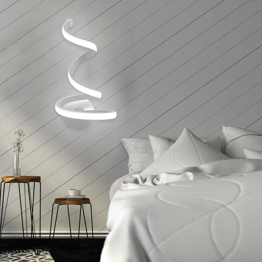 Modern aluminium LED wall lamp in Outer Snake style design for corridor and living room lighting
