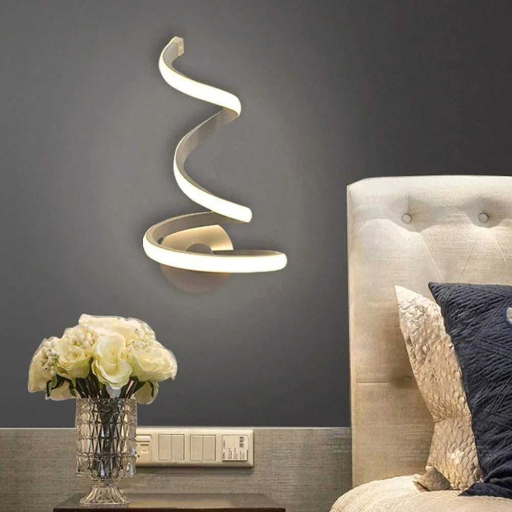 Modern aluminium LED wall lamp in Outer Snake style design for corridor and living room lighting