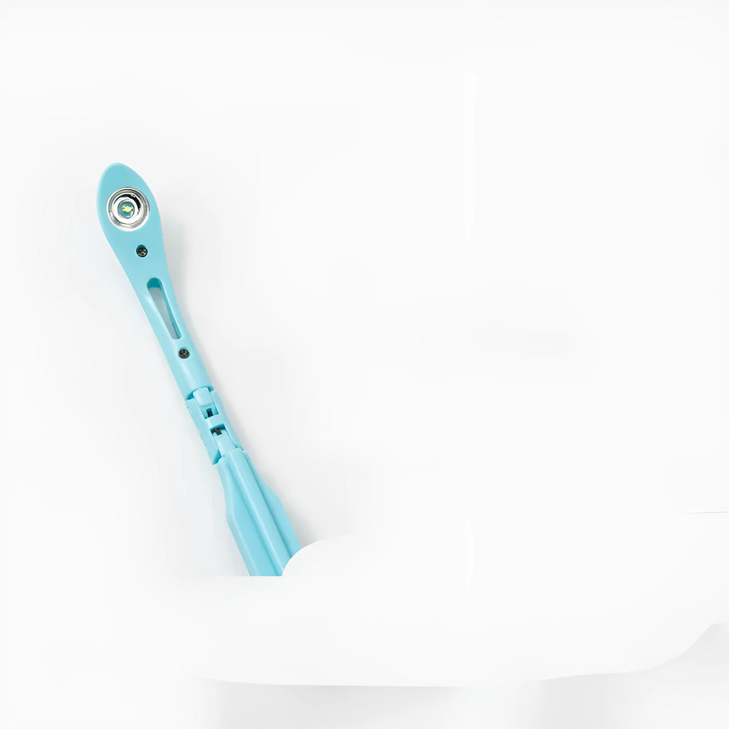 Folding book light in blue colour with battery operation for bedside reading