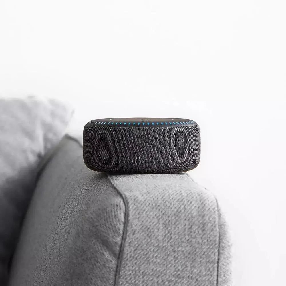 Black Bluetooth speaker with wireless charging top and white noise generation function