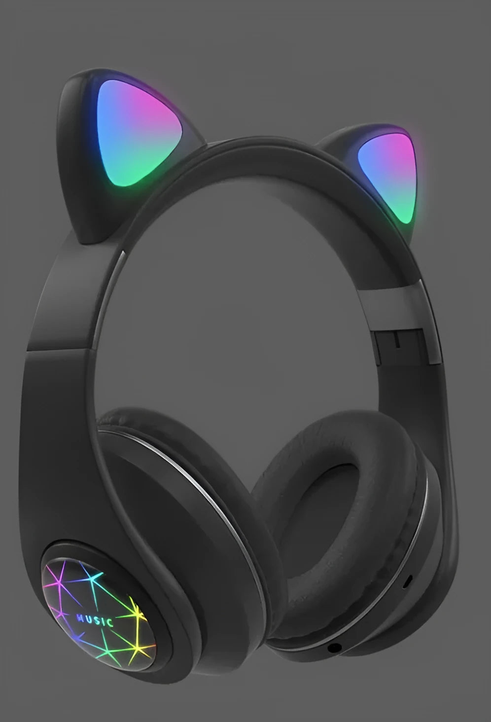 Cat ear Bluetooth wireless headset showing colour options and head-mounted design