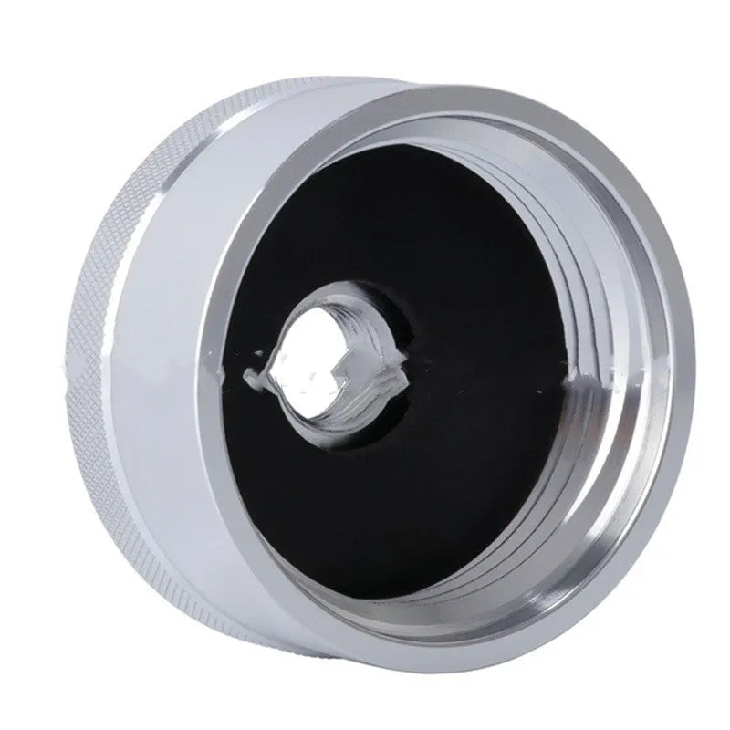 Silver aluminium alloy Yamaha refuelling tool engine cap by Baze with anti-corrosion finish