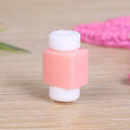 Plastic cable protective sleeve in pure colour, wrapped around a phone data cable to prevent breakage