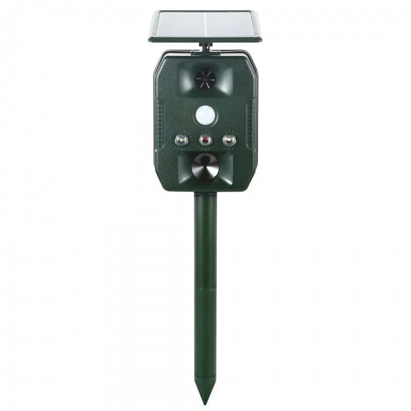 Solar rodent killer and bird repellent ultrasonic columnar model 618 outdoor drive with 12V power