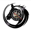 12 inch round plastic wall clock with black face and 24-hour dial