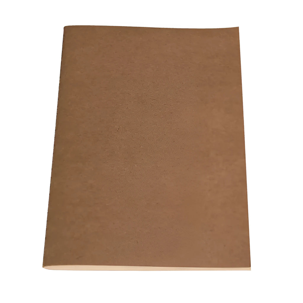 Kraft paper notebook with blank pages, 80gsm Beige Dao Lin paper, and car thread binding in multiple sizes