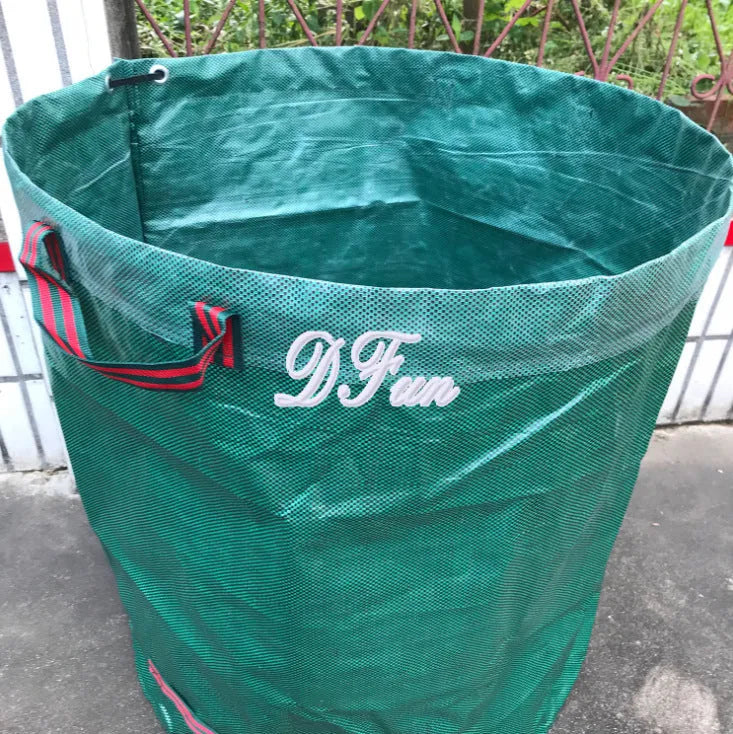 Green PP garden leaf bag for collecting leaves and garden waste in various sizes