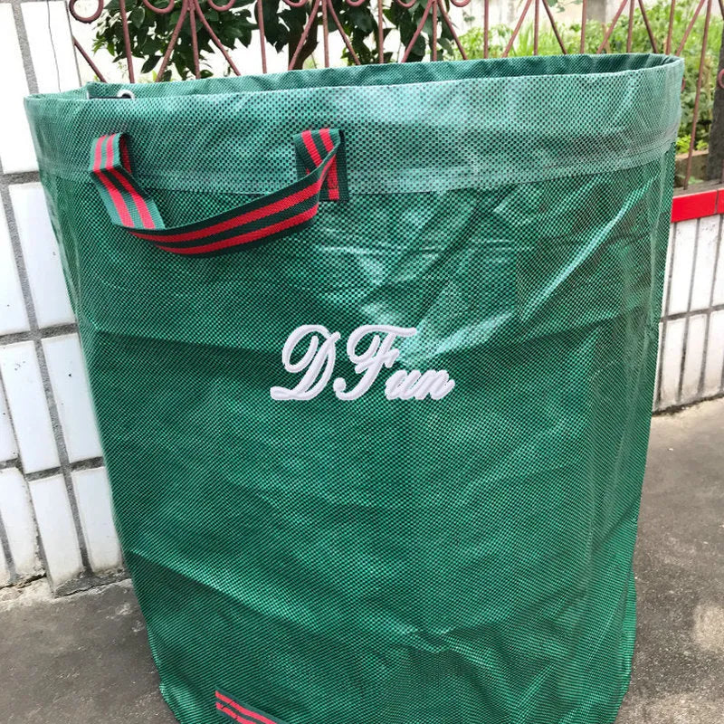 Green PP garden leaf bag for collecting leaves and garden waste in various sizes