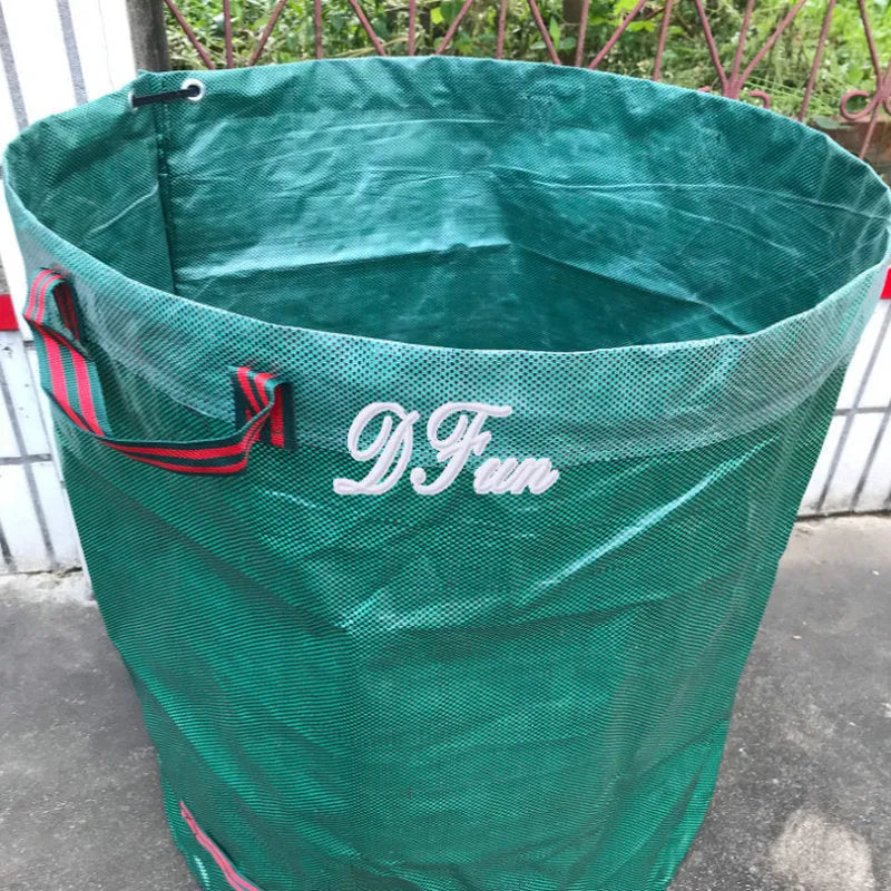 Green PP garden leaf bag for collecting leaves and garden waste in various sizes