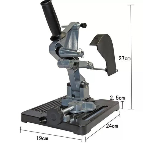Alloy angle grinder bracket with 125mm length for workshop tool mounting
