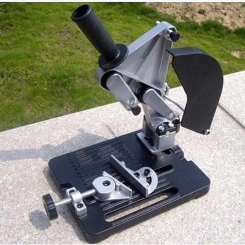 Alloy angle grinder bracket with 125mm length for workshop tool mounting