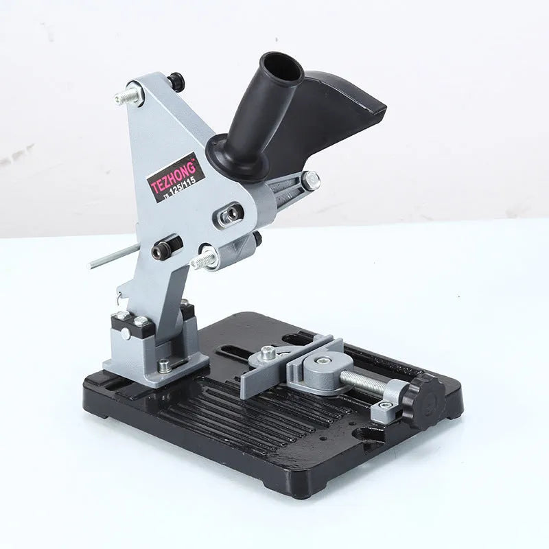 Alloy angle grinder bracket with 125mm length for workshop tool mounting