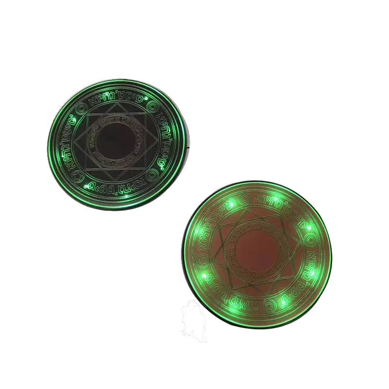 10W fast wireless charger in black, 6mm thick, 99mm round charging pad with Micro USB port