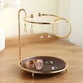 Walnut solid wood key rack with storage tray measuring 21cm by 16.5cm