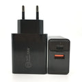 White 18W USB-C wall fast charger with US plug on a plain background