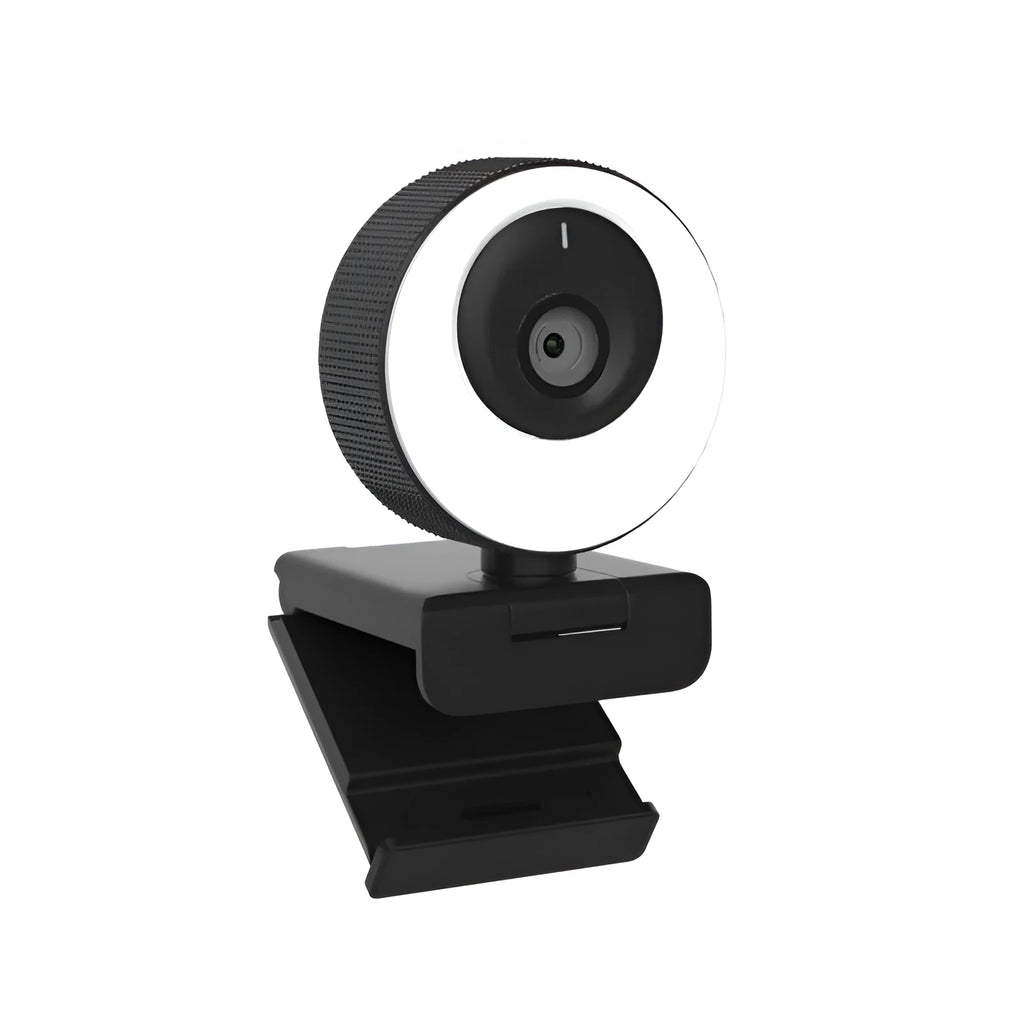 Black USB webcam with privacy cover on a 1.7m cable for 1080p HD video calls