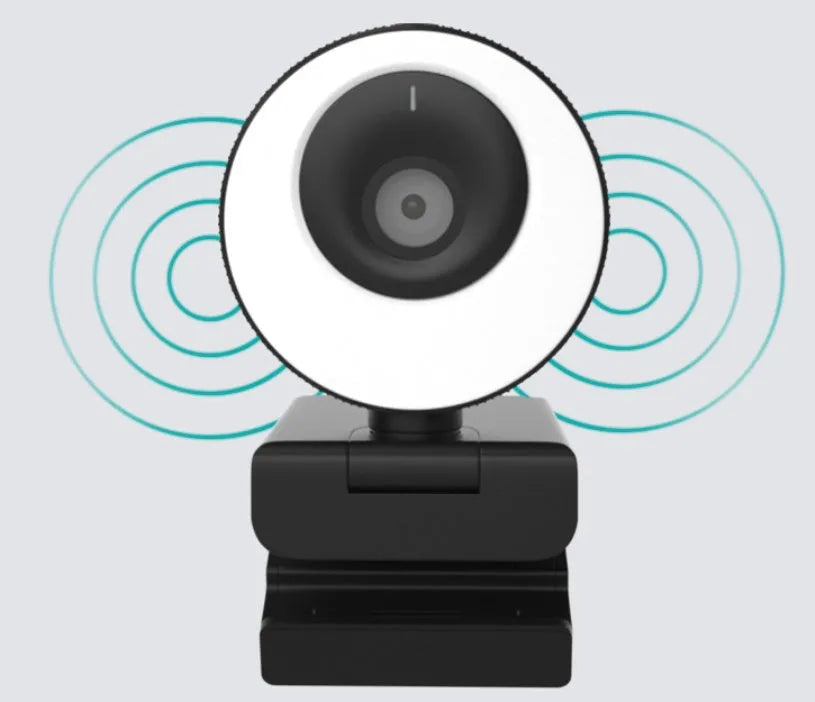 Black USB webcam with privacy cover on a 1.7m cable for 1080p HD video calls