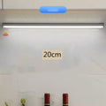 Rechargeable hand-scan activated LED strip light with magnetic mounting for cabinet interiors