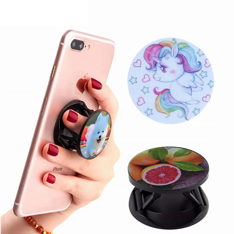 Folding mobile phone stand with thermal transfer aluminium finish in desktop use position