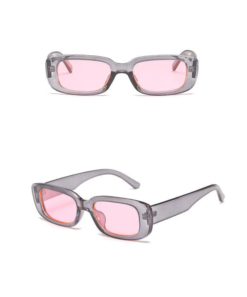 Men and women trendy frame sunglasses in multiple colours with UV400 protection and AC lenses